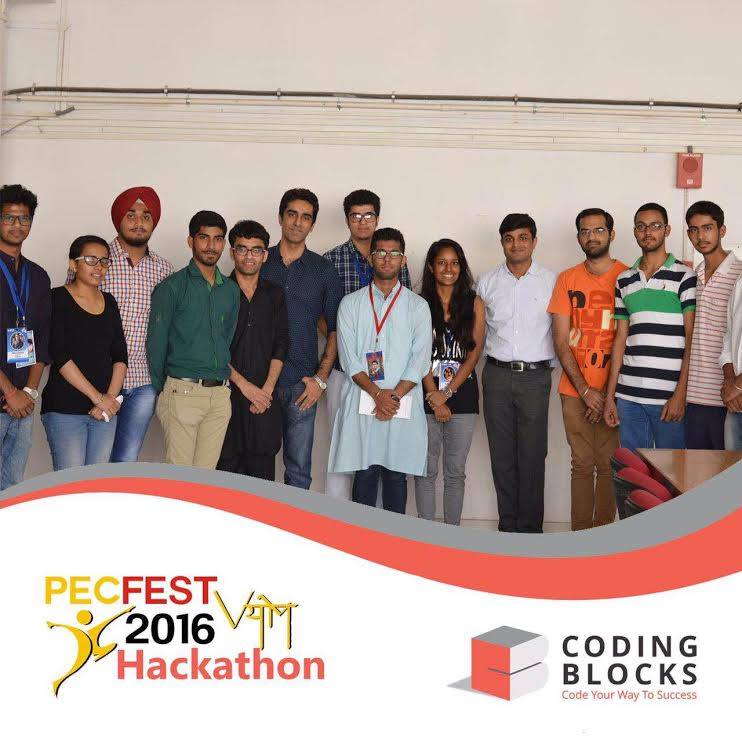 Chetan And His Team From Computer Science Engineering Bags The First Position At Pec Hackathon 1 Chetan