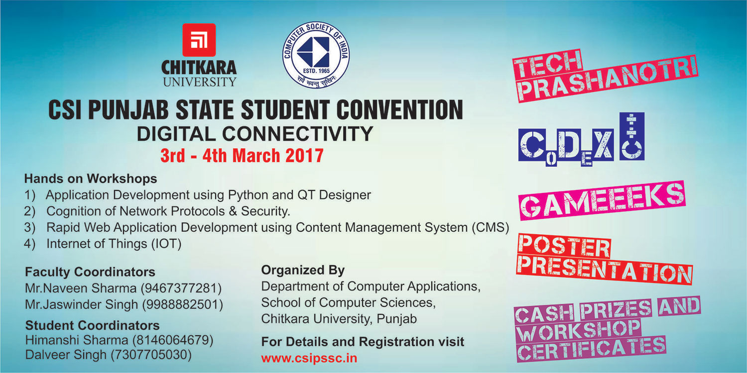 Csi Punjab State Student Convention 1 csi punjab image Chitkara University