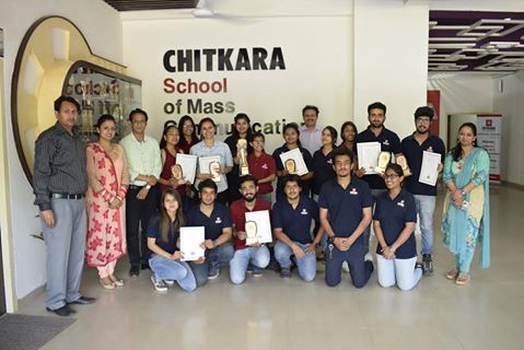 Chitkara School of Mass Communication wins Spring Media Fest Overall Trophy at Kurukshetra University Chitkara University