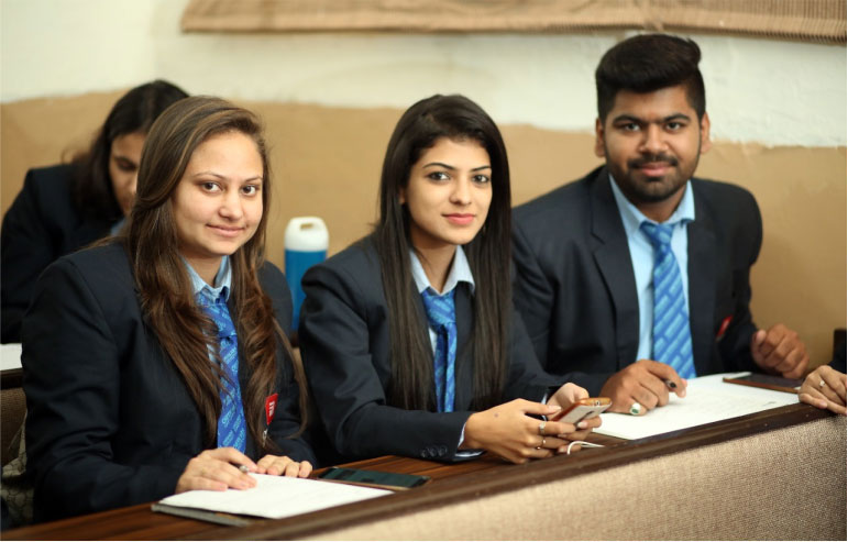 The illustration shows the mba students of chitkara university