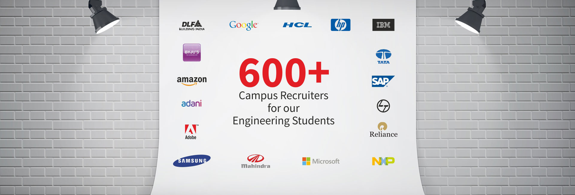600+ campus recuruiters for engineering students at Chitkara University