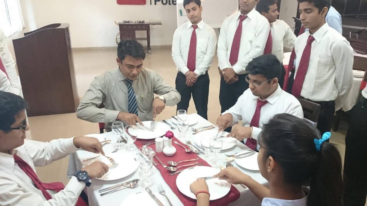on "Dining Etiquette" organised by Chitkara School of