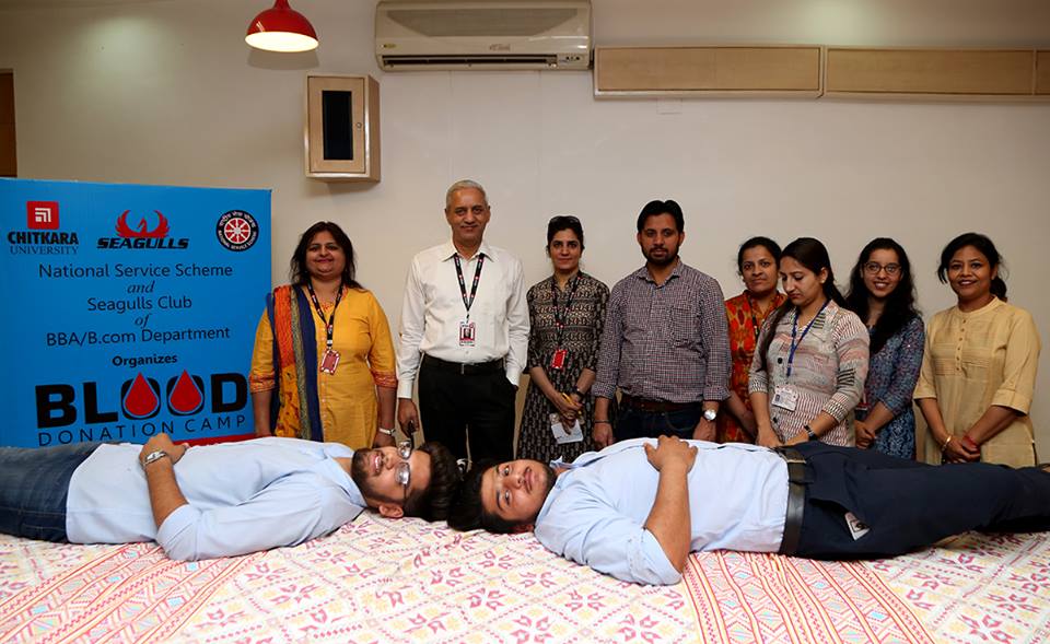 Blood donation Chitkara University