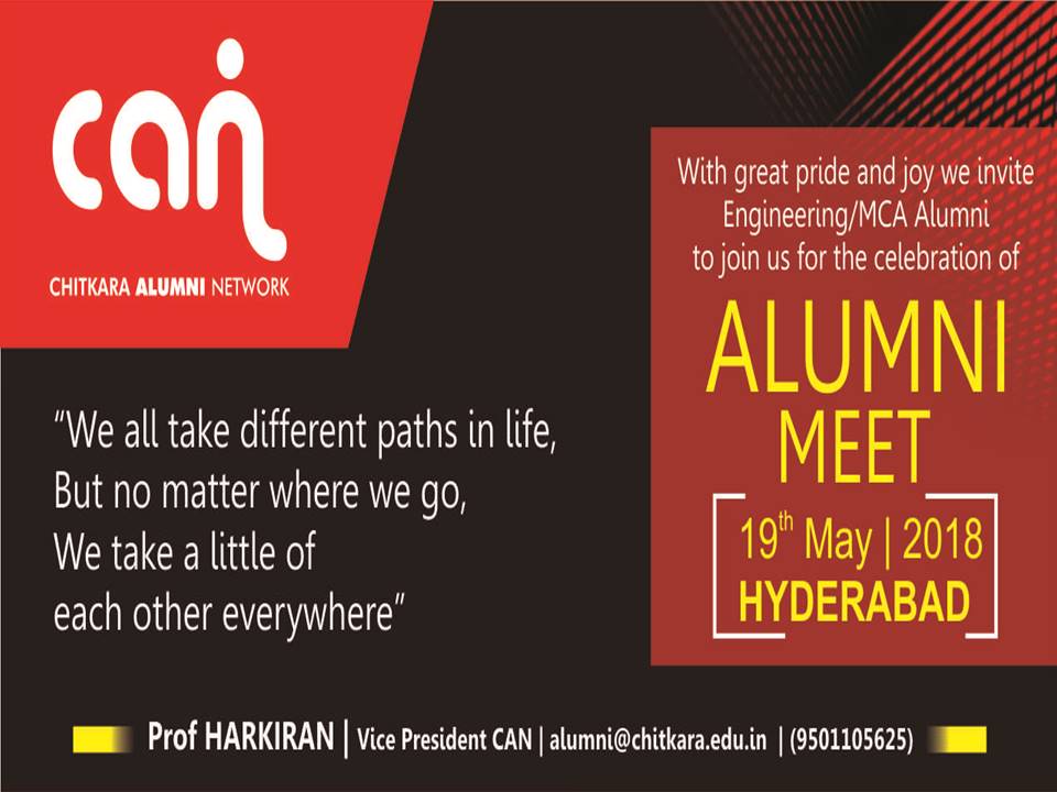 Alumni Meet - Hyderabad Chapter 2018 event-Chitkara University