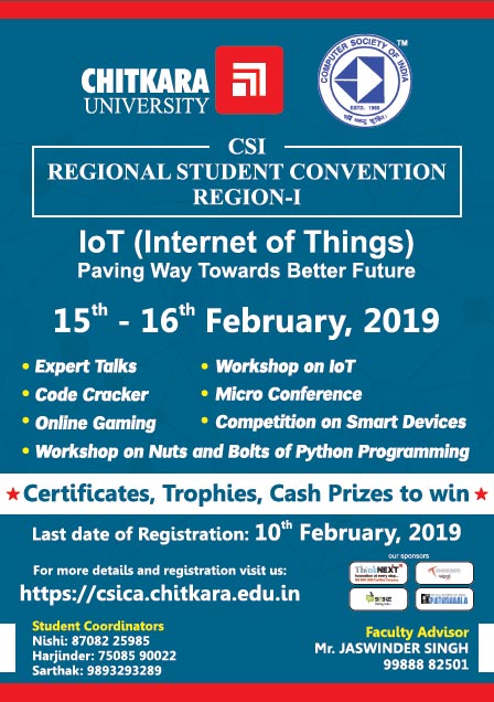 CSI Regional Convention Region-I at Chitkara University