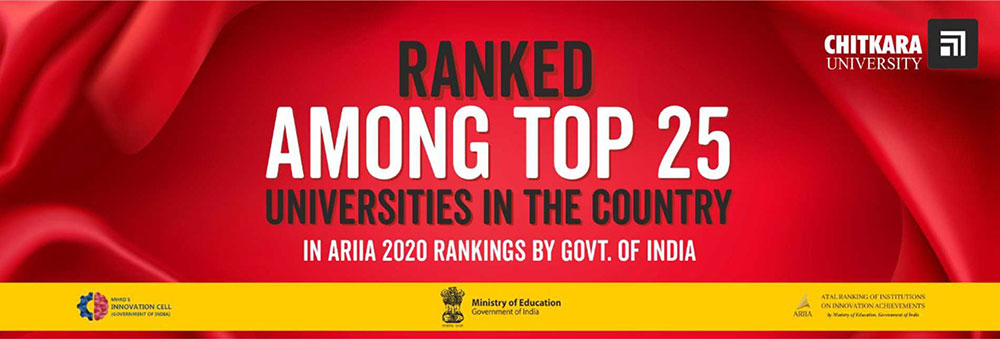 ariia 2020 ranking 1 Chitkara University