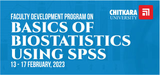 r FDP on Basics of Biostatistics using SPSS-Chitkara University