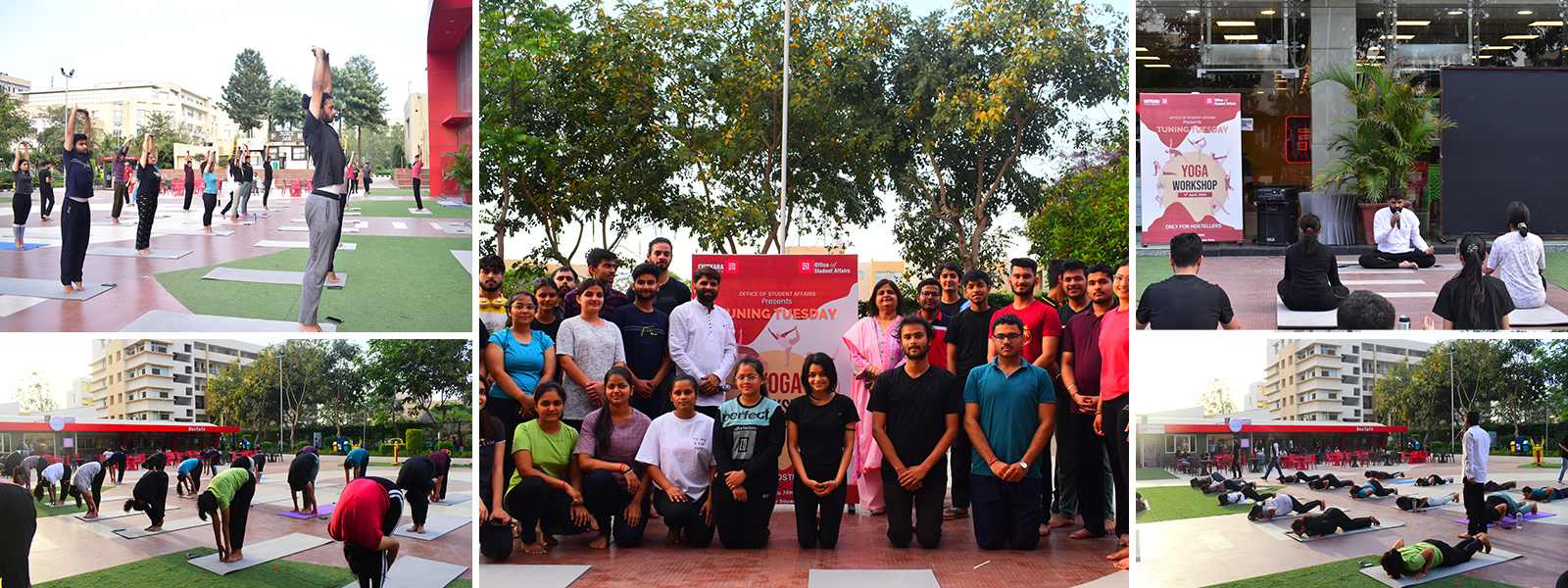 Yoga Workshop banner Chitkara University