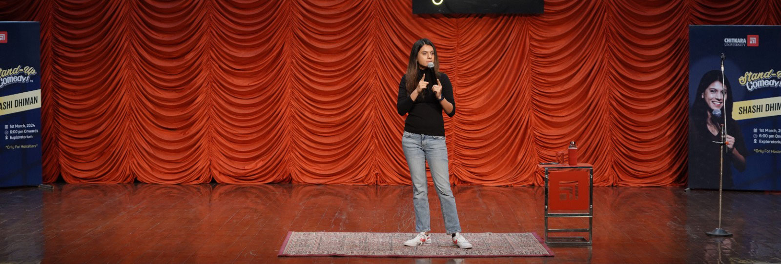 Comedian Shashi Dhiman banner Chitkara University