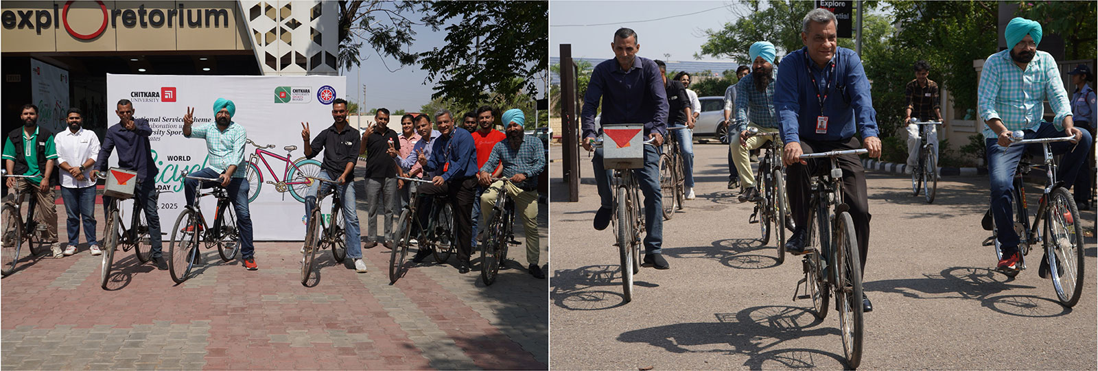 Bicycle rally banner Chitkara University