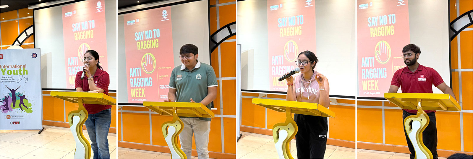 Anti Ragging Campaign banner Chitkara University