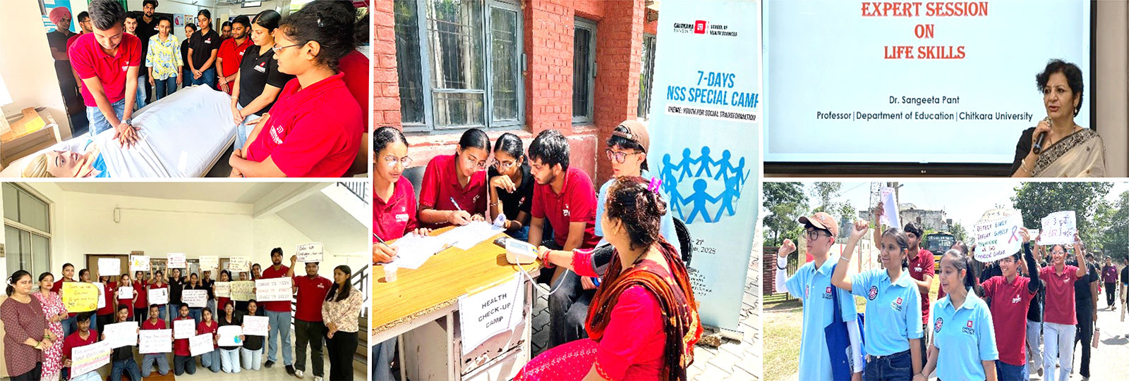 Seven Days NSS Special Camp banner Chitkara University